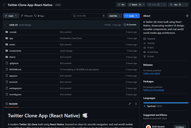 Twitter (X) Clone – React Native