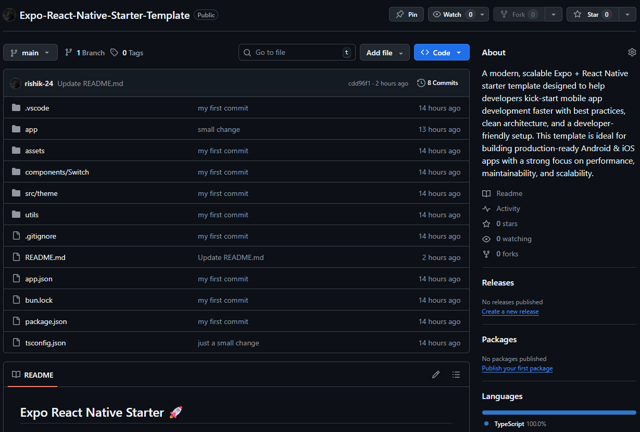 Expo React Native Starter Template